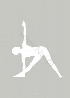 Plakat - Joga- Trójkąt - Trikonasana